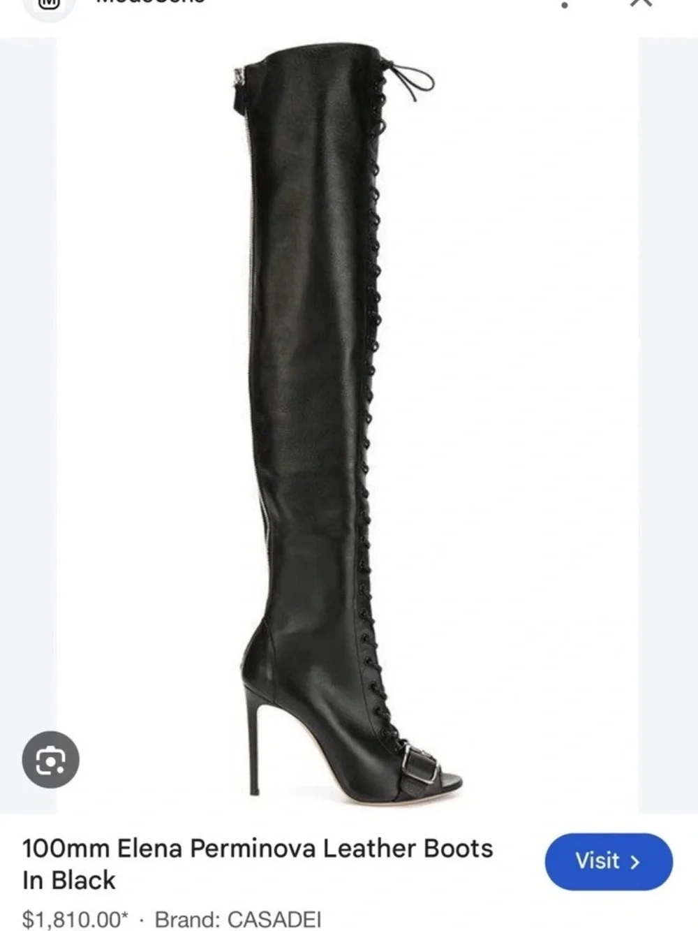$1810 39.5 US 8.5 CASADEI Black Leather Lace Up Over The Knee HEEL Boots ITALY
